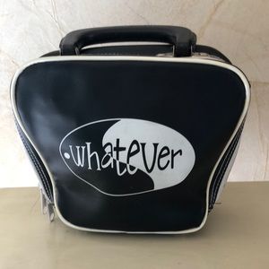 Vintage Y2K “clueless” whatever vegan leather bowling ball style bag